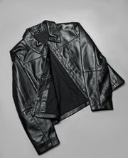 Zenith BlackLeather Shirt Jacket
