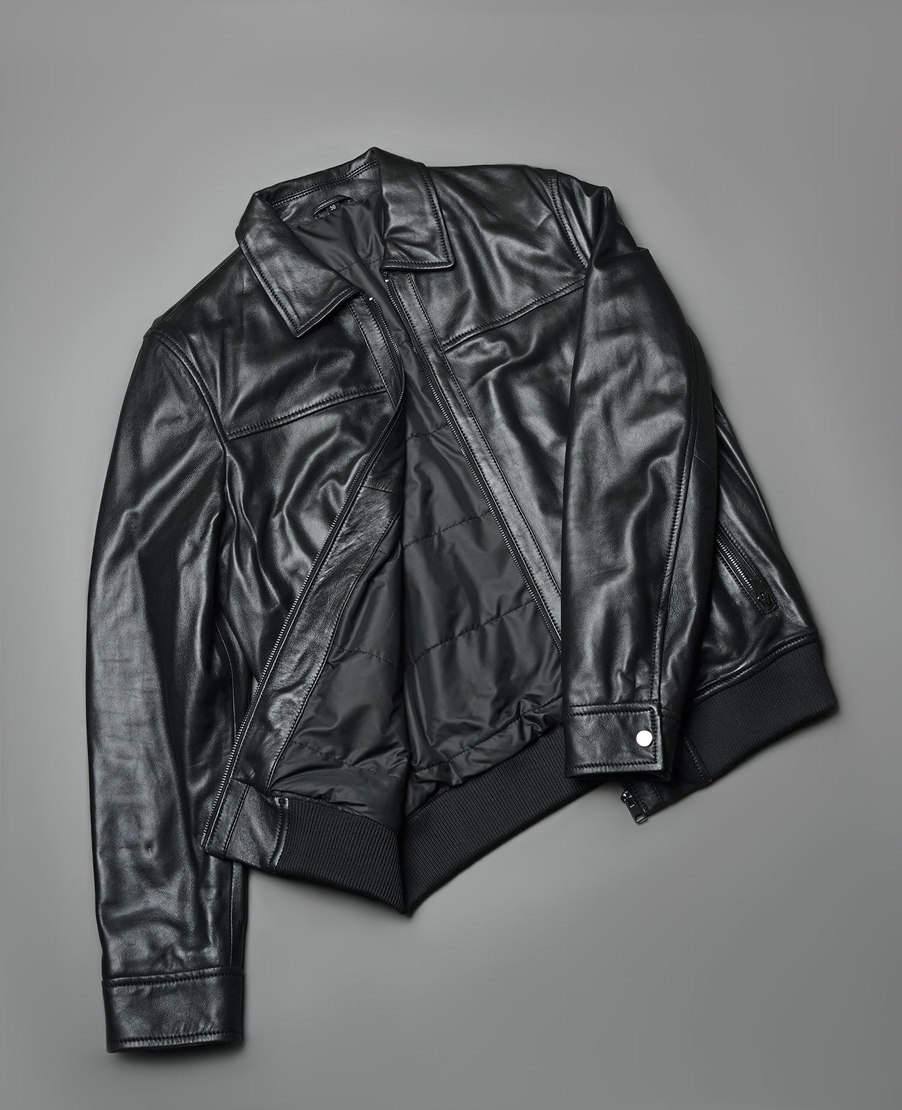 Danny Quilted Black Leather Biker Jacket