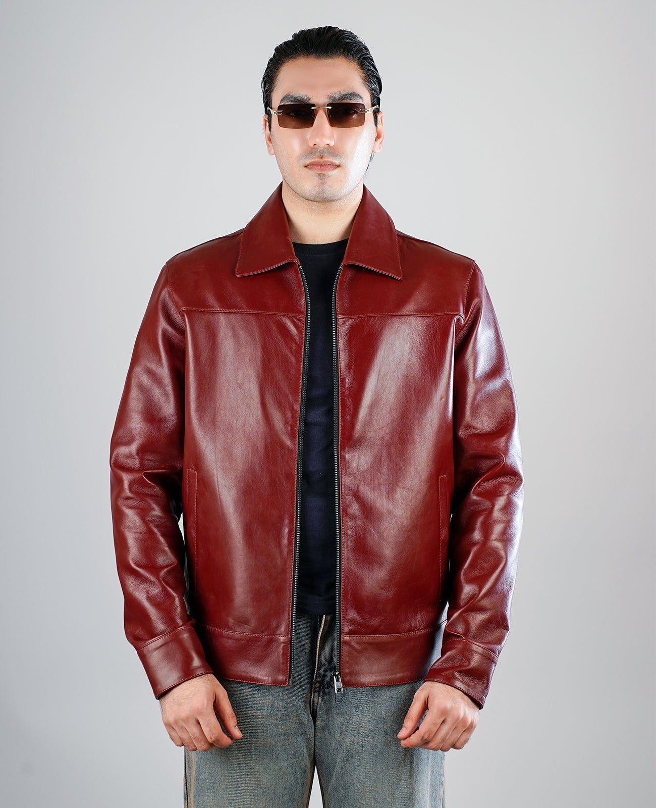 Connor Waxed Brown Leather jacket