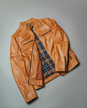 Coffmen Brown A2 Leather Bomber Jacket