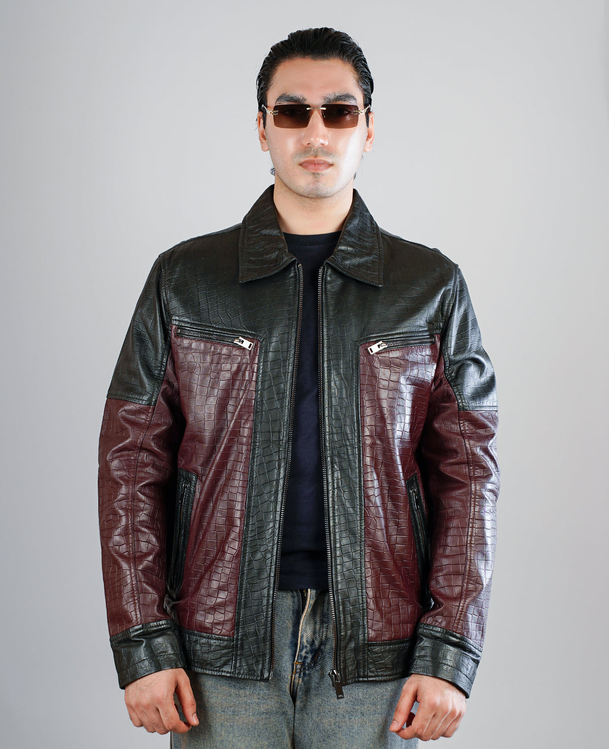 Evan Hart Fur Brown Leather Jacket