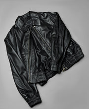 Rumella Black Leather Biker Jacket