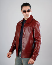 Connor Waxed Brown Leather jacket