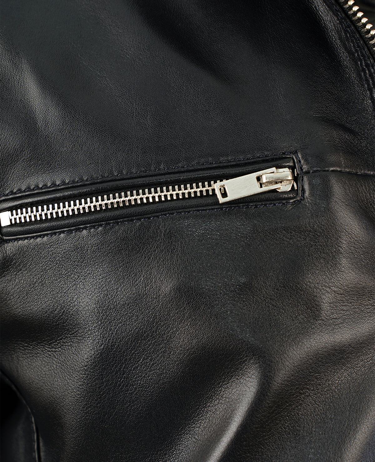 Columbus Black Leather Bomber Jacket
