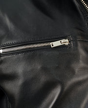 Columbus Black Leather Bomber Jacket