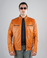 Coffmen Brown A2 Leather Bomber Jacket