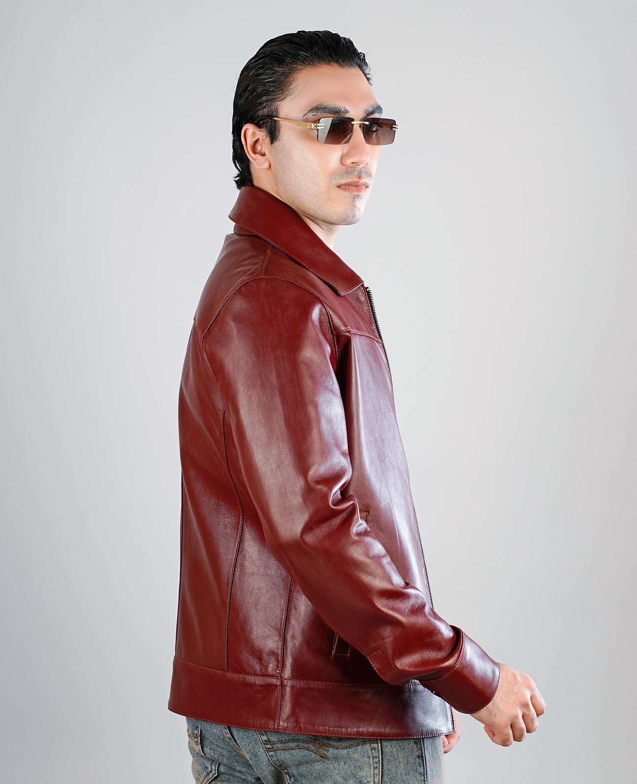 Connor Waxed Brown Leather jacket