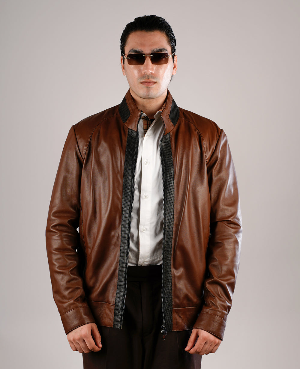 Dolf Brown Leather Jacket