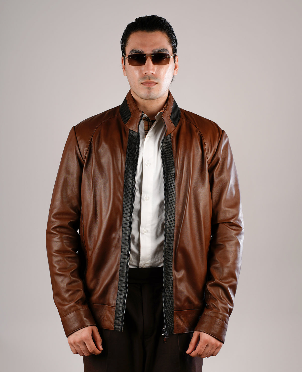Dolf Brown Leather Jacket