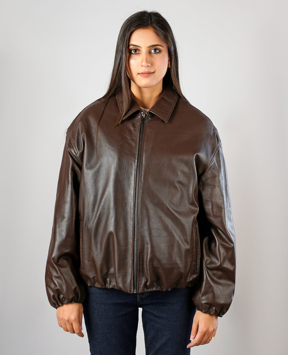 Leather Baggy Jacket