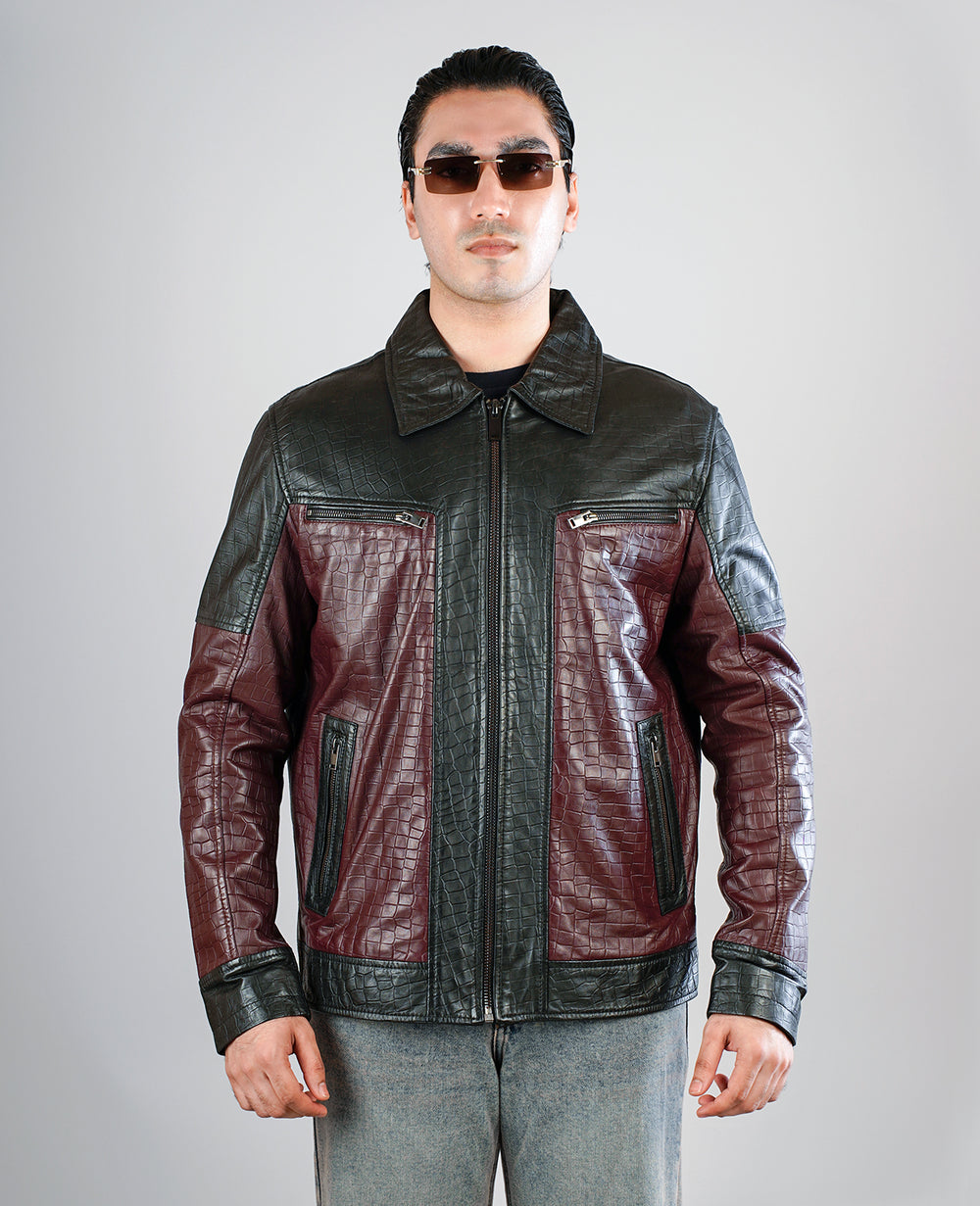 Evan Hart Fur Brown Leather Jacket