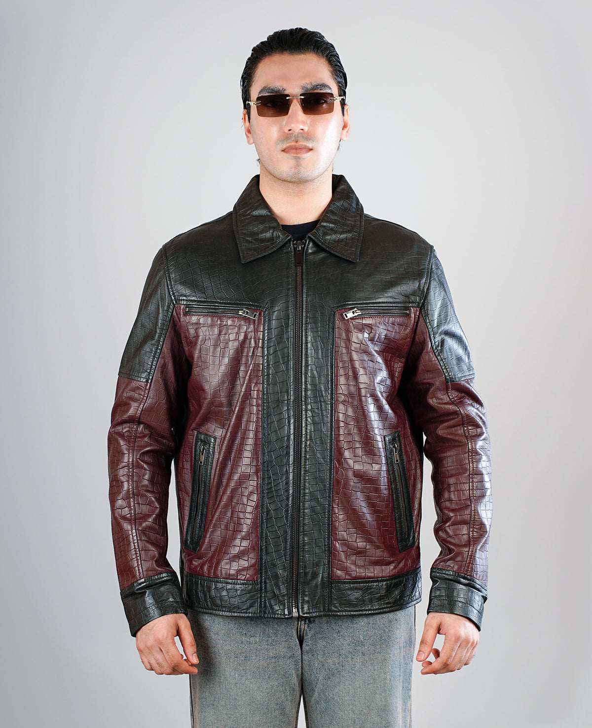 Evan Hart Fur Brown Leather Jacket