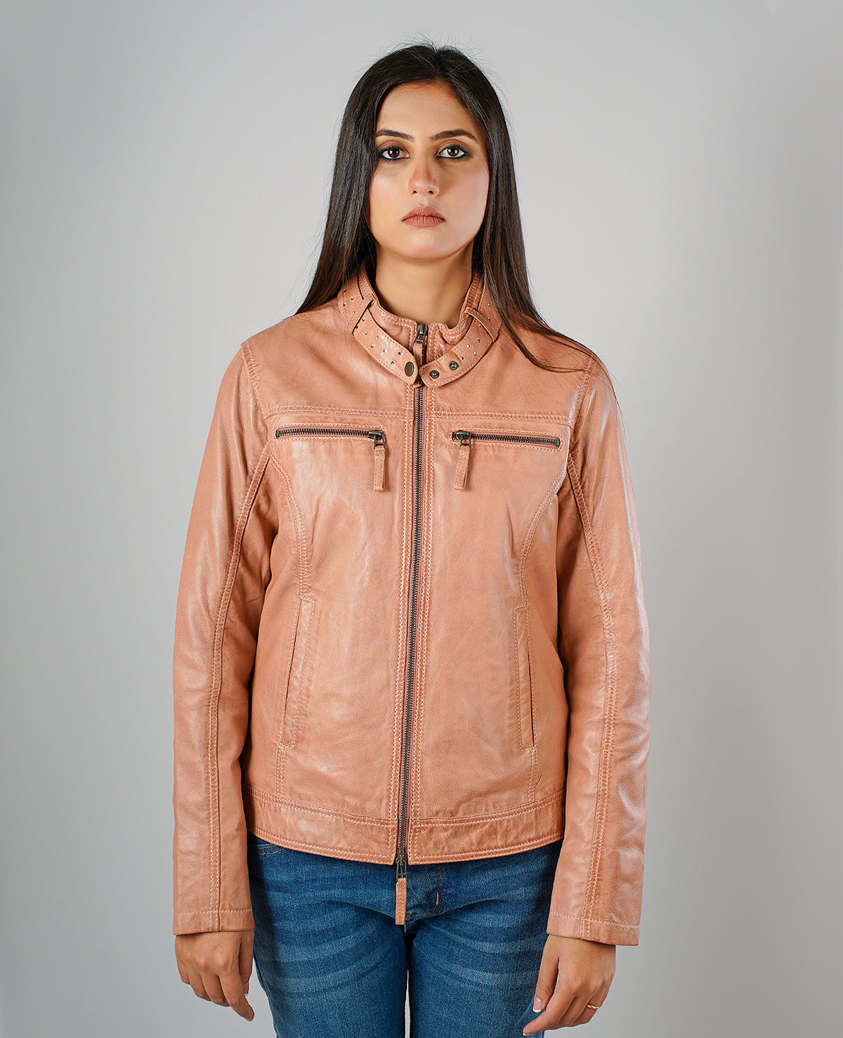 Chocolate Brown Cafe Racer Leather Jacket