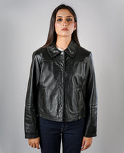 Zenith BlackLeather Shirt Jacket
