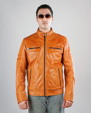 Coffmen Brown A2 Leather Bomber Jacket