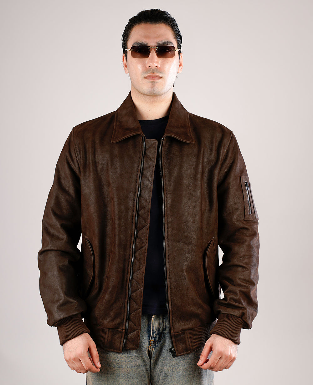 Inferno Matte Brown Leather Jacket