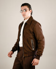 Dean Brown Leather Biker Jacket