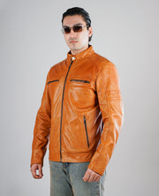 Coffmen Brown A2 Leather Bomber Jacket