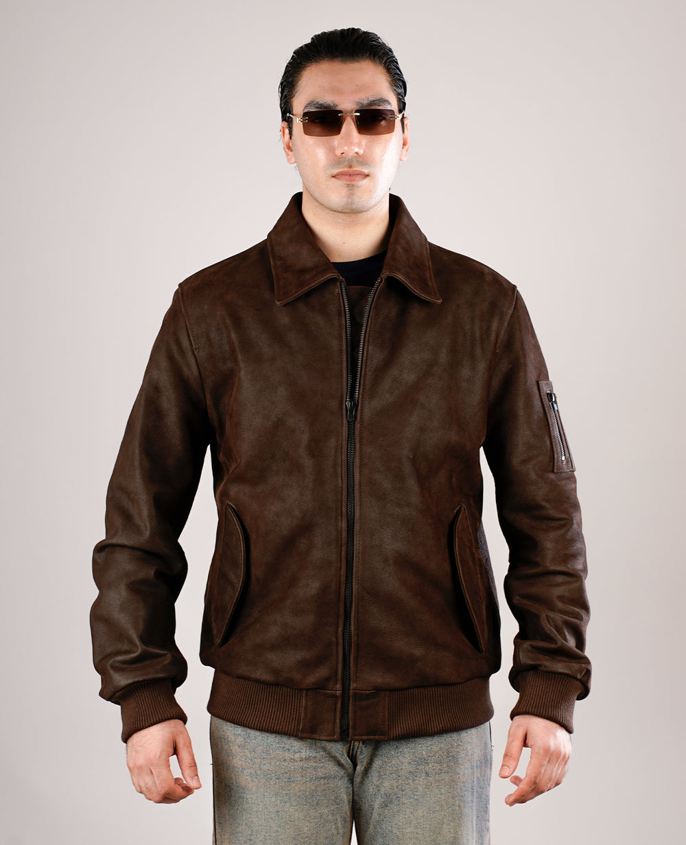 Inferno Matte Brown Leather Jacket