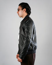 Danny Quilted Black Leather Biker Jacket