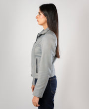Adalyn Quilted Black Leather Biker Jacket