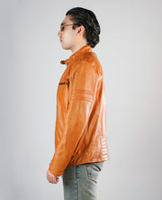 Coffmen Brown A2 Leather Bomber Jacket