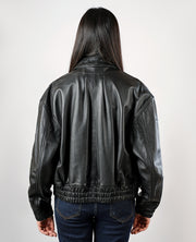 Rumella Black Leather Biker Jacket