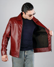 Connor Waxed Brown Leather jacket