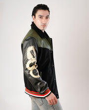 Alex Distressed Burgundy Leather Jacket