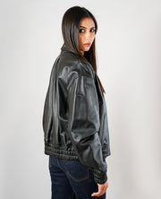 Rumella Black Leather Biker Jacket