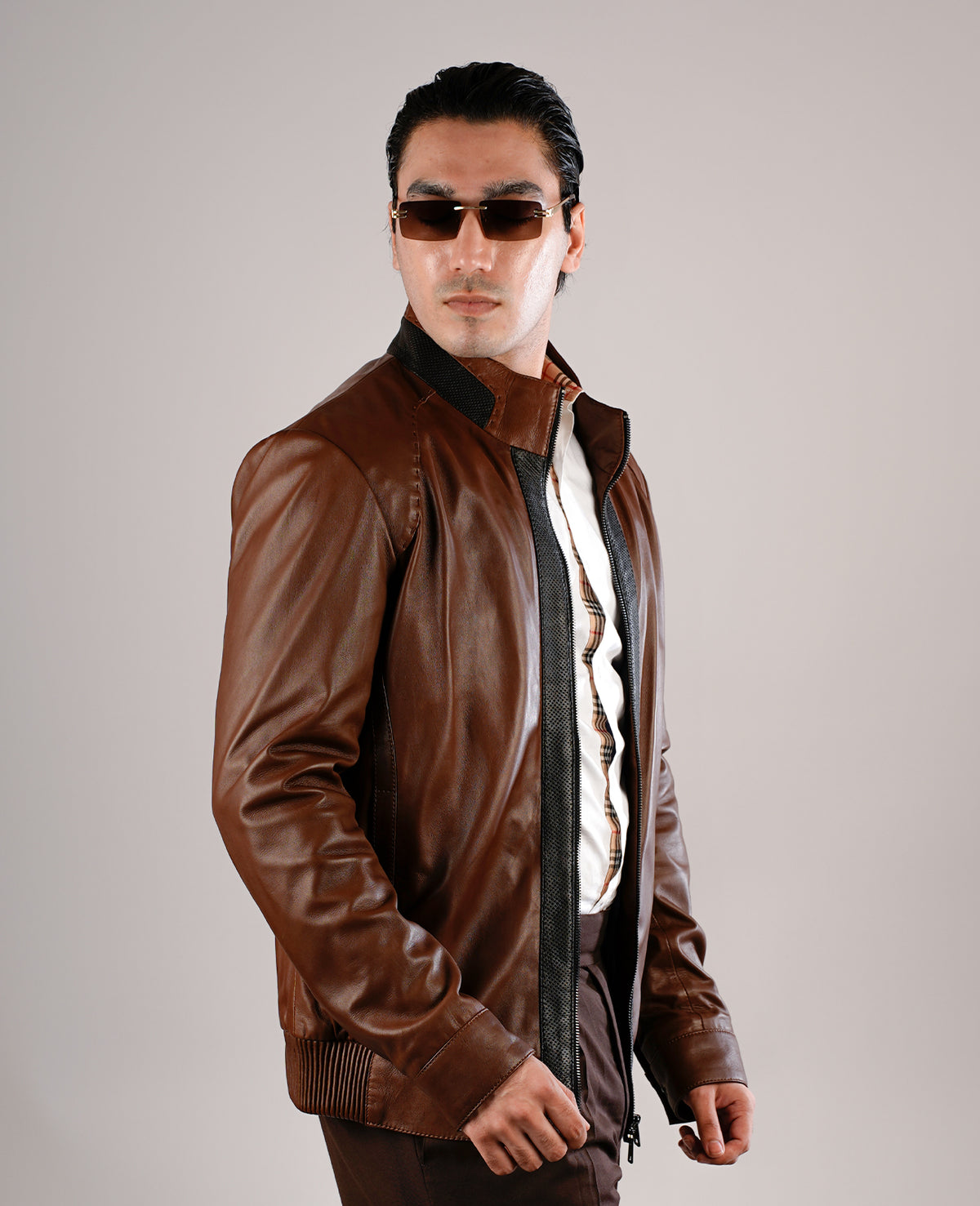 Dolf Brown Leather Jacket