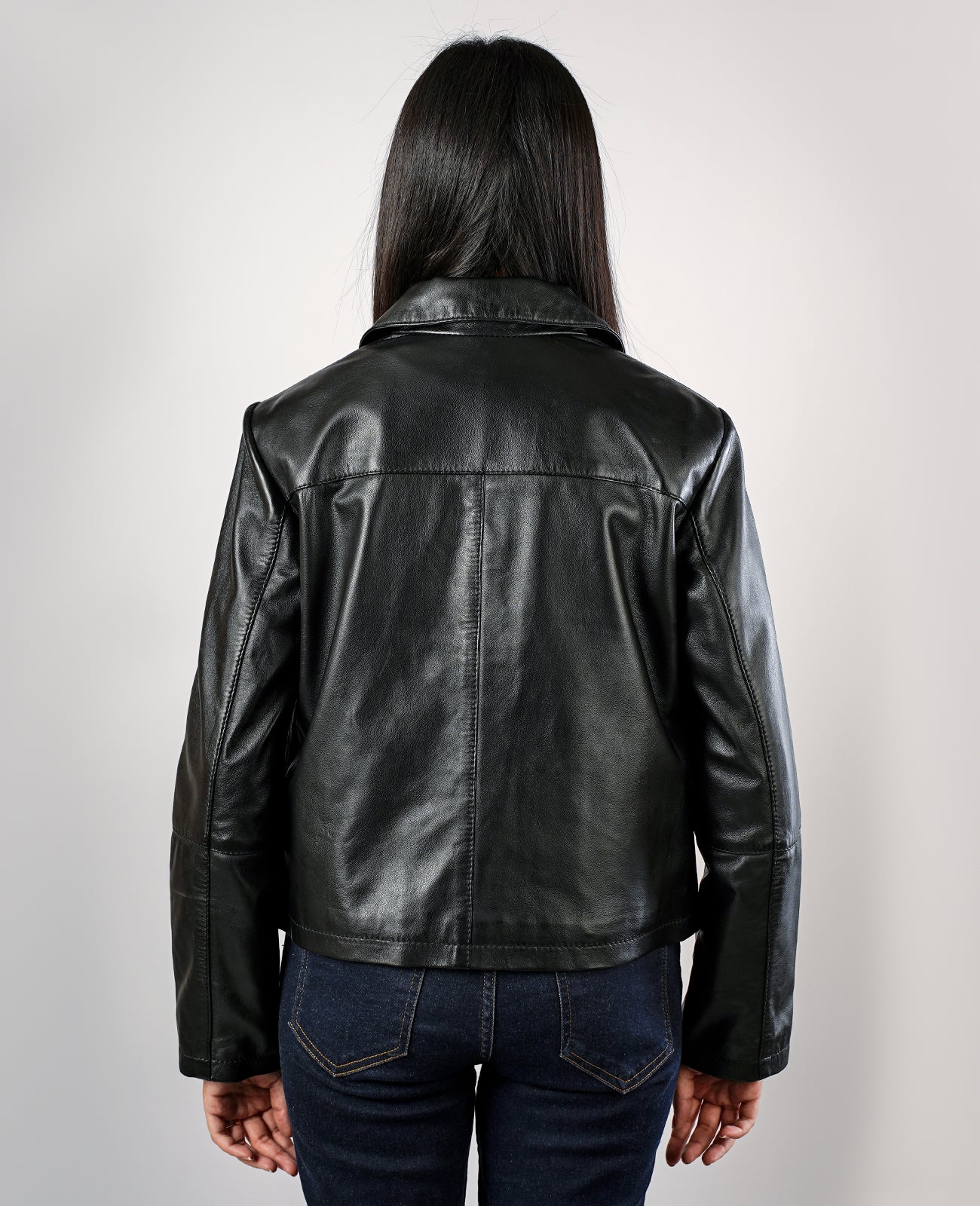 Zenith BlackLeather Shirt Jacket
