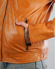 Coffmen Brown A2 Leather Bomber Jacket