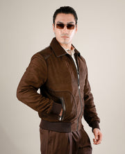 Dean Brown Leather Biker Jacket