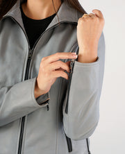 Adalyn Quilted Black Leather Biker Jacket