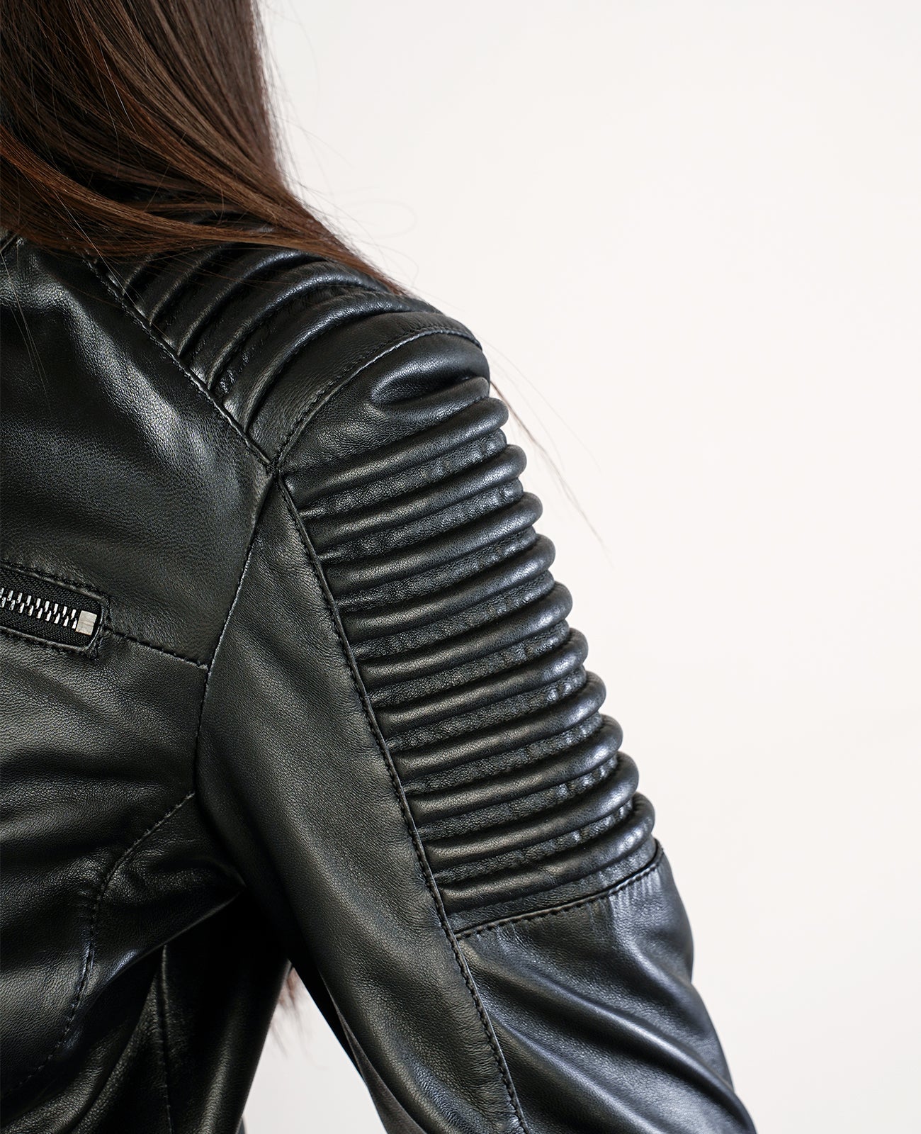 Rave Black Leather Biker Jacket