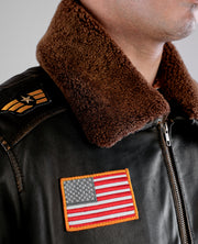 Coffmen Black A2 Leather Bomber Jacket
