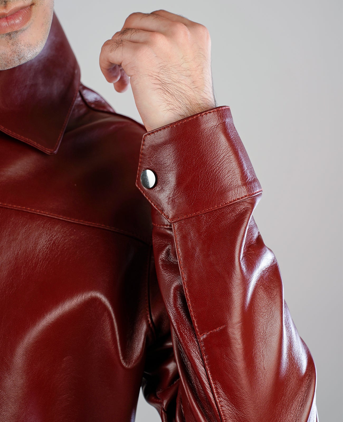 Connor Waxed Brown Leather jacket