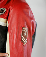 Rumy Maroon Leather Biker Jacket