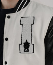 Randolf Silver Black Leather Biker Jacket