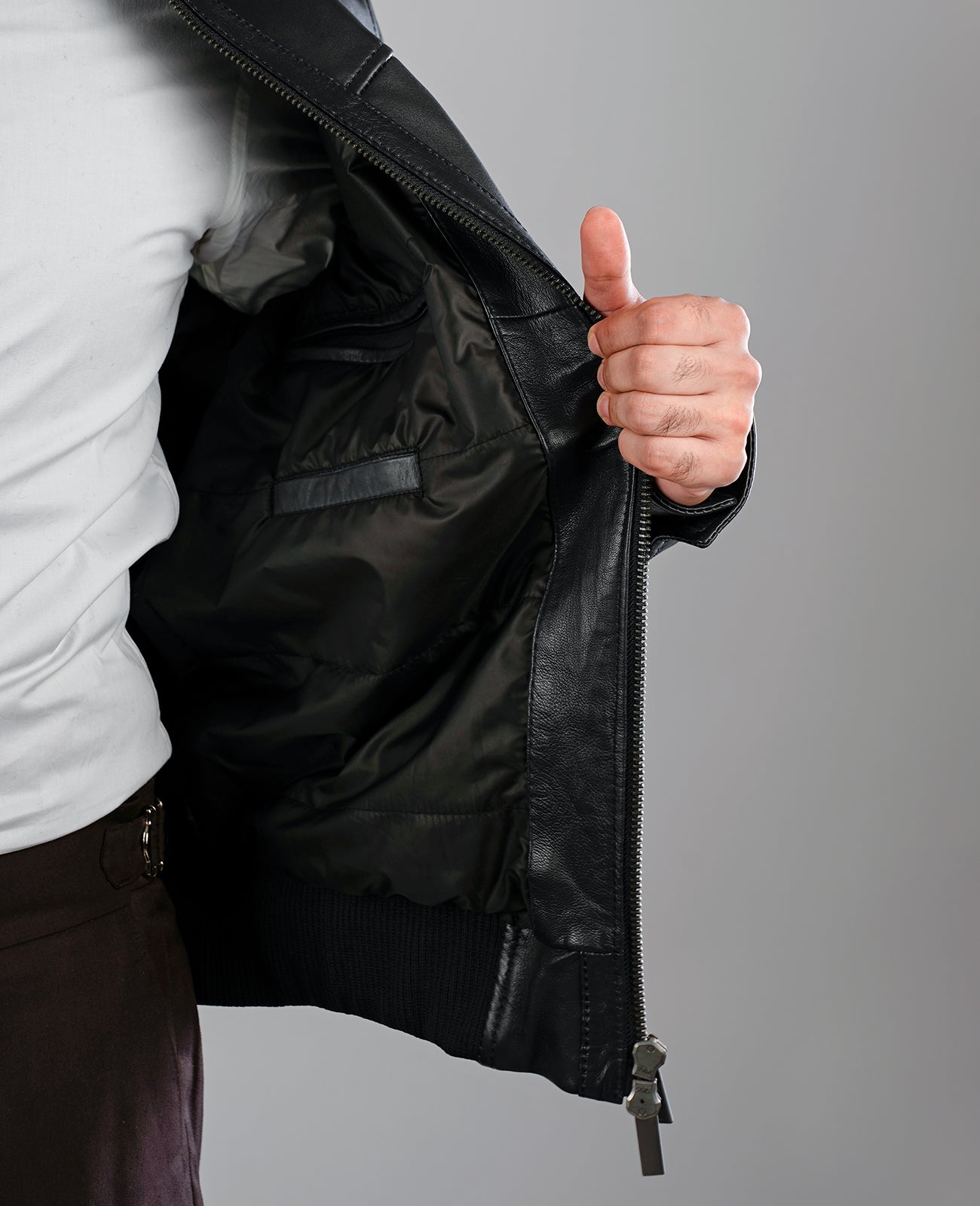 Danny Quilted Black Leather Biker Jacket