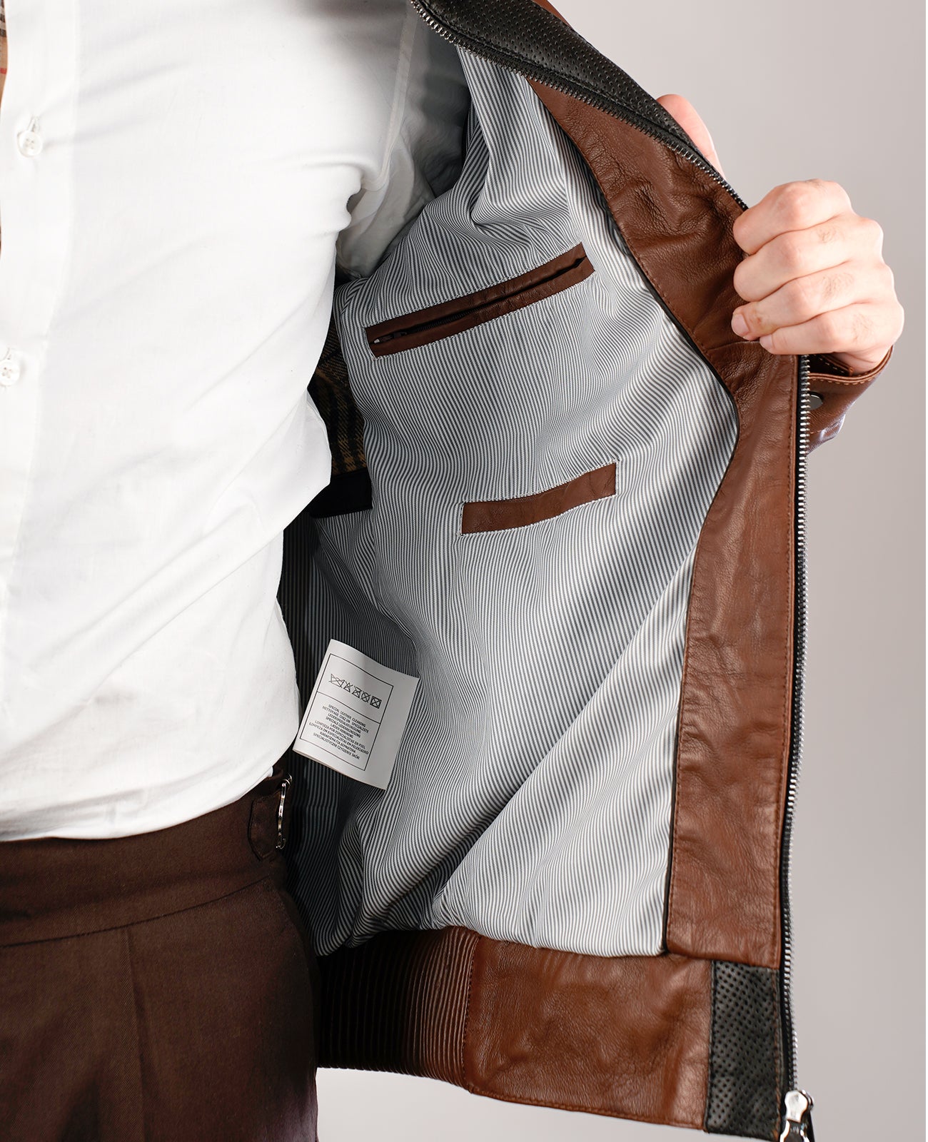 Dolf Brown Leather Jacket