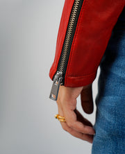Kelsee Suede Biker Jacket