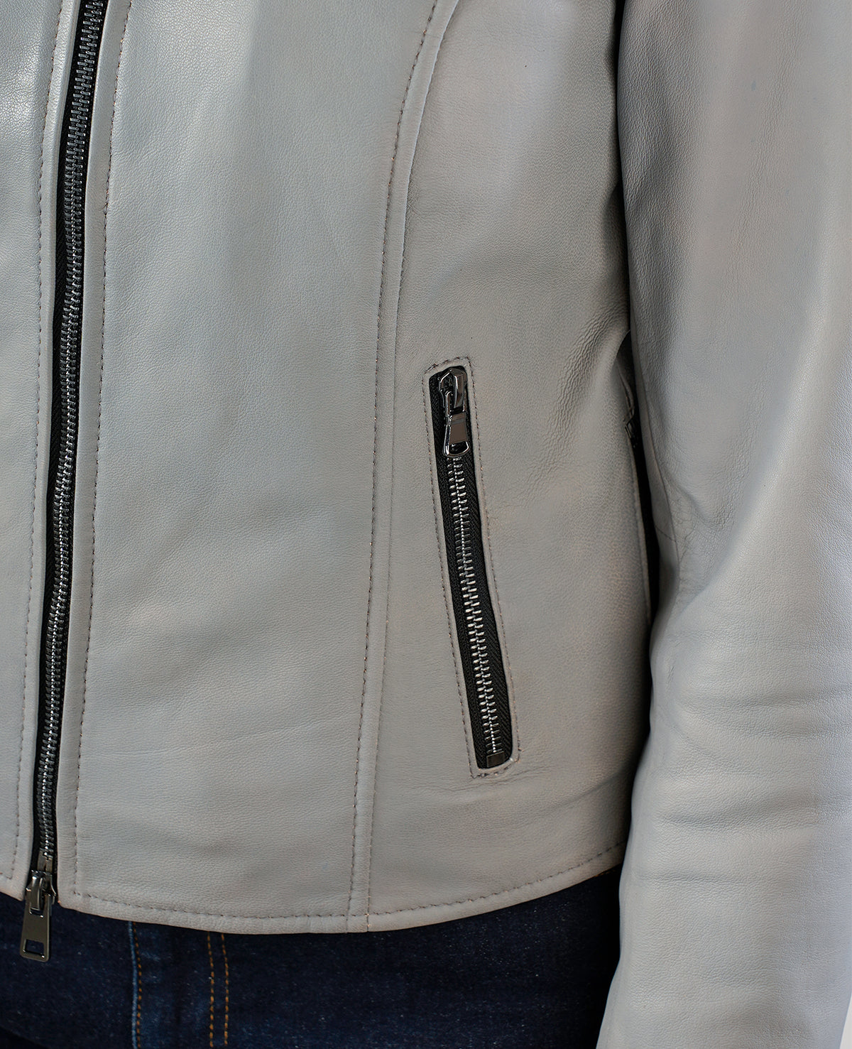 Adalyn Quilted Black Leather Biker Jacket