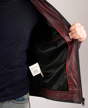Dallis Brown Leather Shearling Trucker Jacket