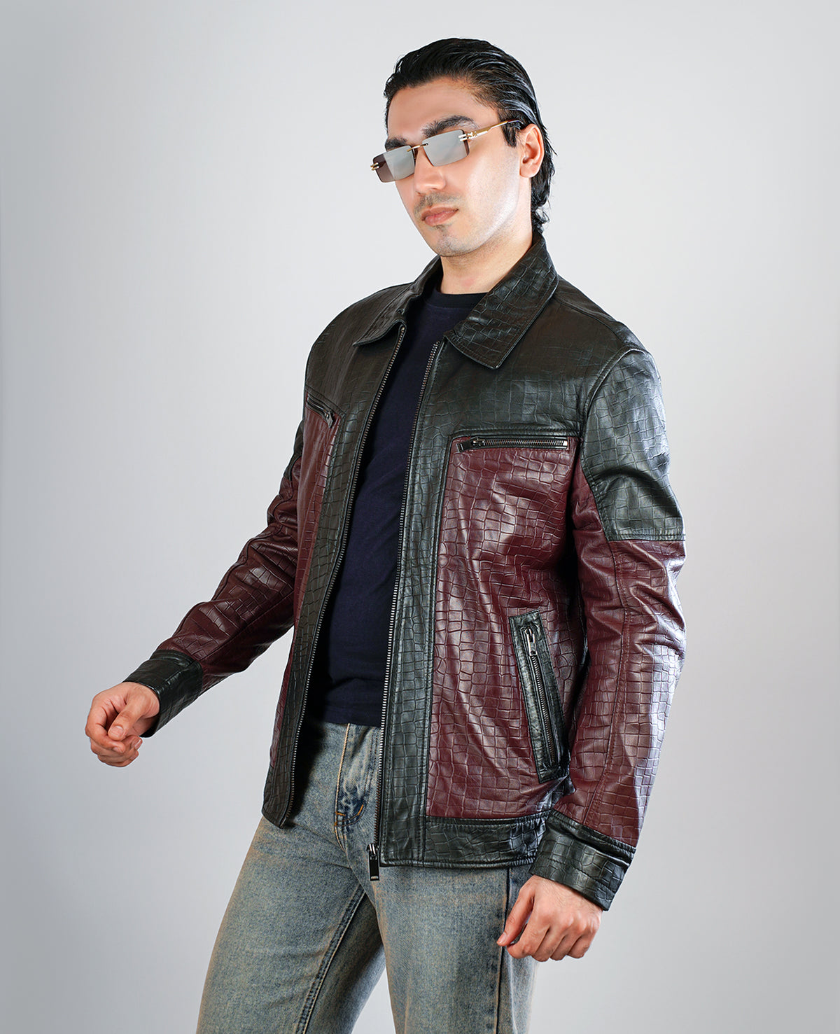 Evan Hart Fur Brown Leather Jacket