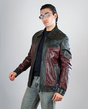 Evan Hart Fur Brown Leather Jacket